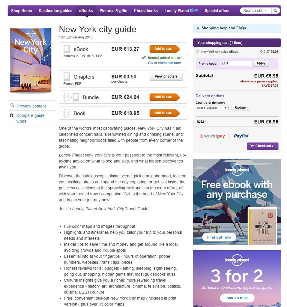 New York City Guide from Lonely Planet (Discount code) 1