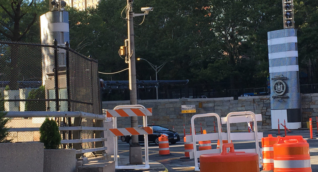 Metal Towers in New York City. 