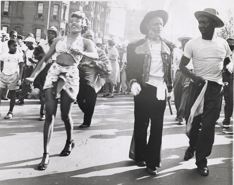 Colors and feathers at West Indian Day Parade 7 West Indian Day parade in Harlem.