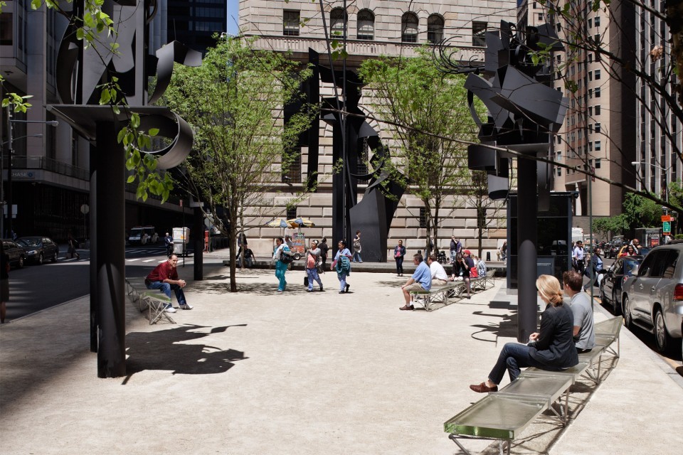 Louise Nevelson Plaza on Maiden Lane