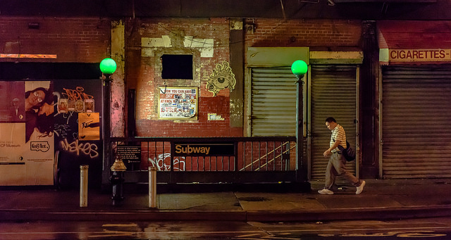 New York City Street Scenes - Chinatown Near Midnight