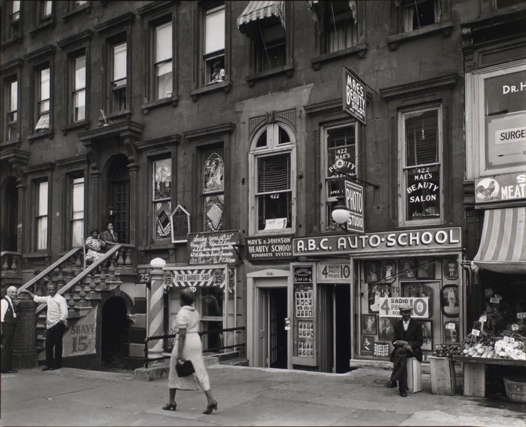 Old days in Harlem: 422-424 Lenox Avenue, Manhattan.