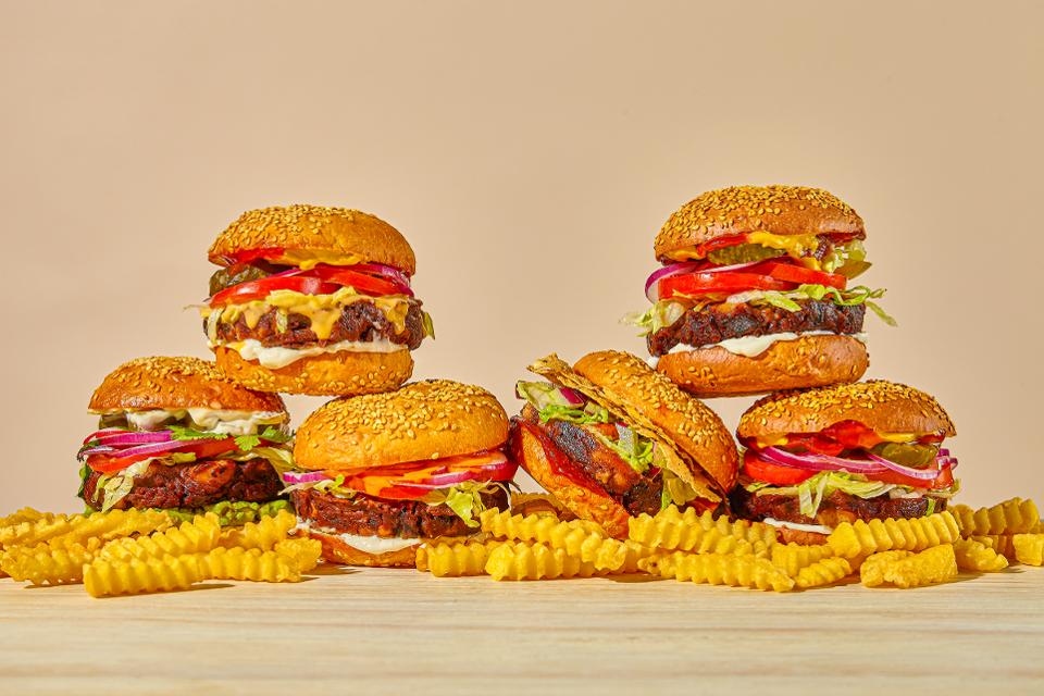 Lekka's vegan cheeseburgers and fries LEKKA BURGER